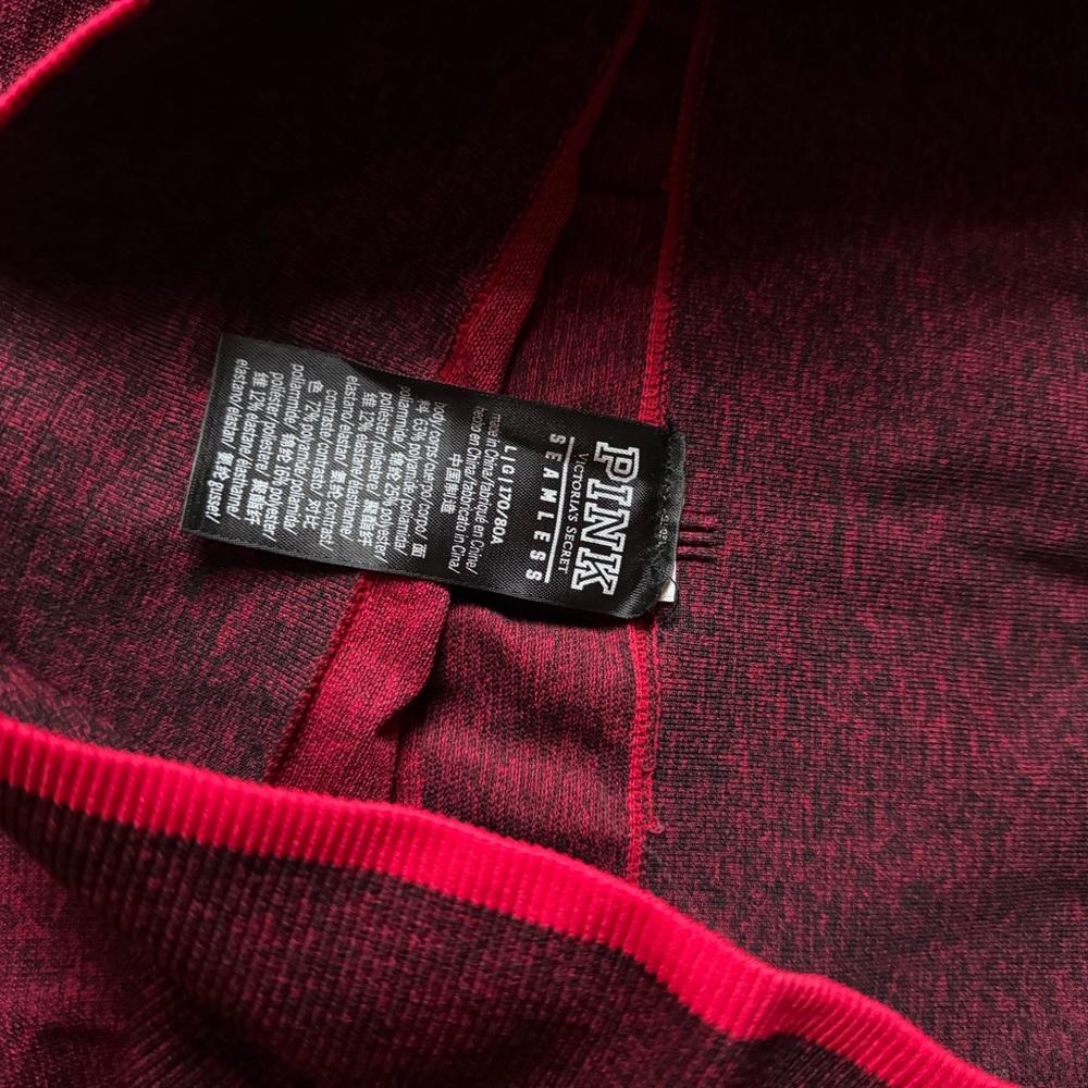 PINK Victoria's Secret Marled Deep Red Seamless Active Set - Picture 3 of 4